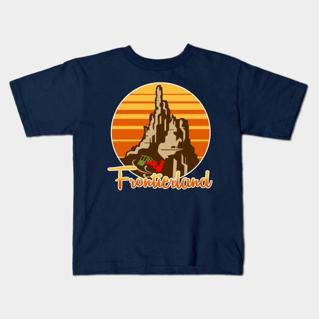 Big Thunder Mountain 70s Style Vintage Design Kids T-Shirt by kruk